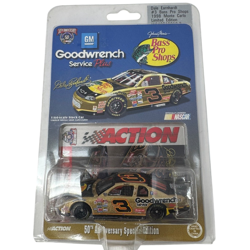 Dale Earnhardt #3 Bass Pro Shops 1998 Monte Carlo Action 1:64 NASCAR NIP